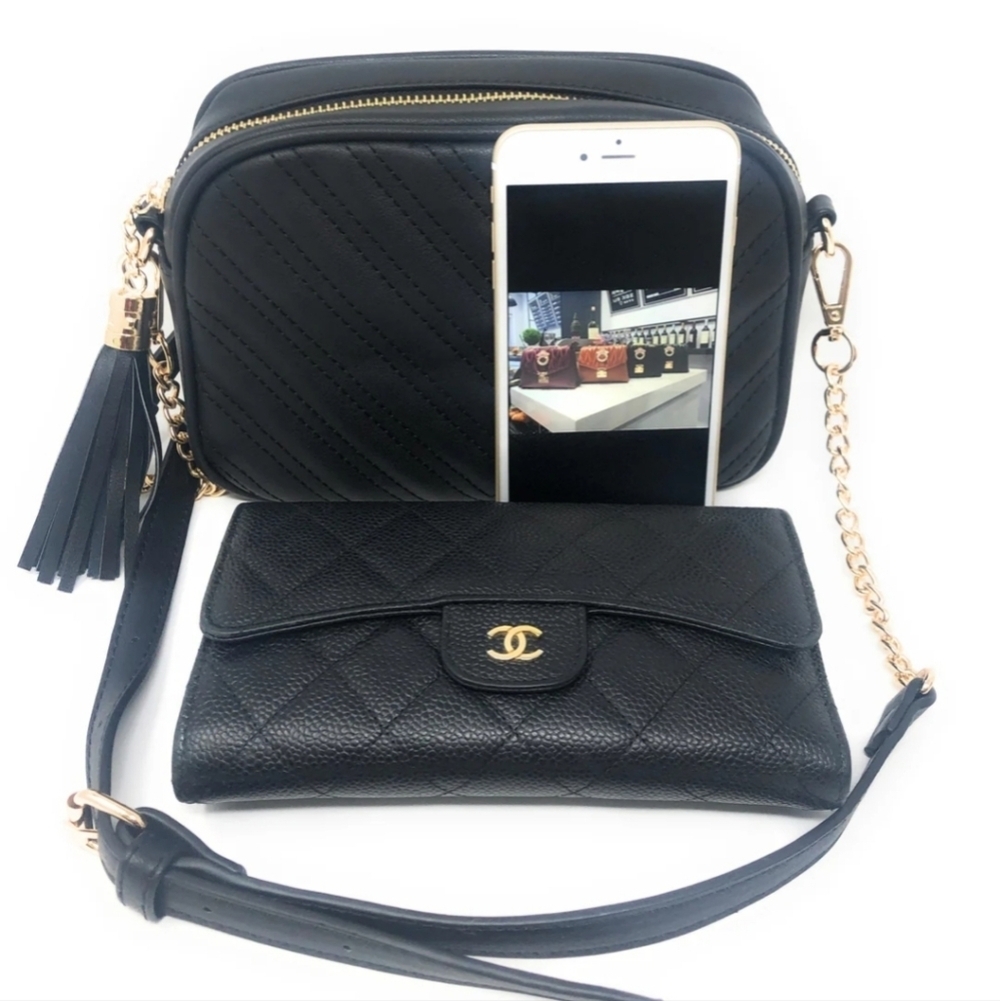 Nwot Lola Mae Quilted Crossbody Bag, Trendy Design Shoulder Purse (#13) View 3